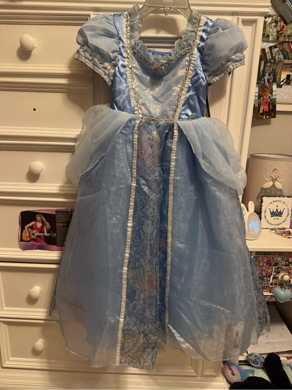 Disney Cinderella Costume Dress with Silver Trim